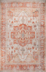 Zevarin Apricot Orange Polyester Rug