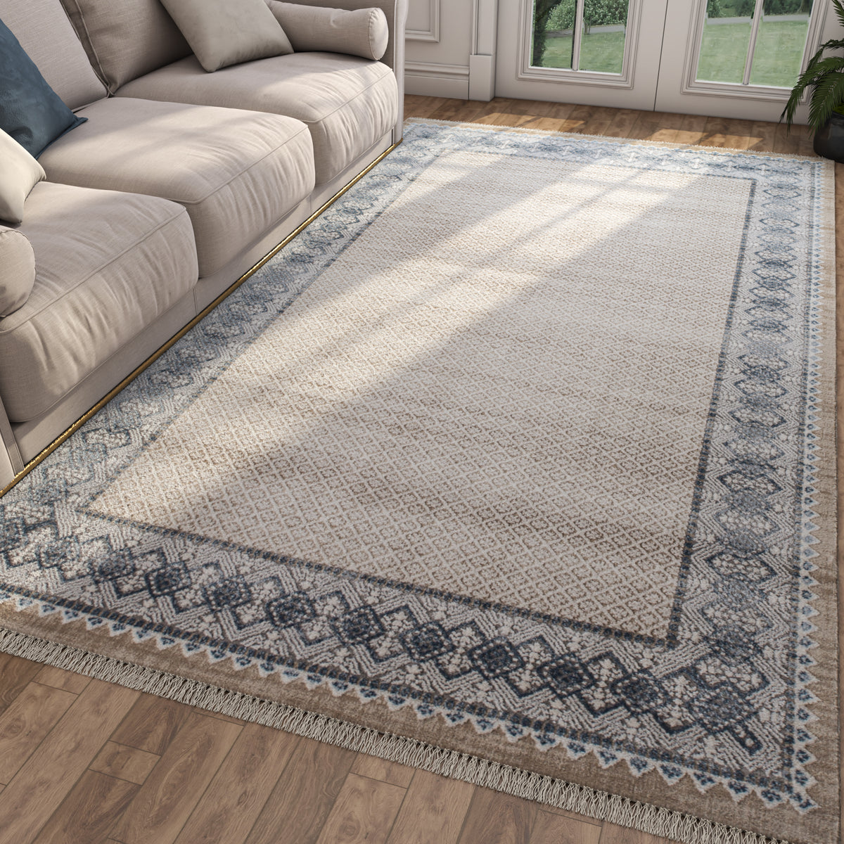 Asterlane White & Mahogany Rug