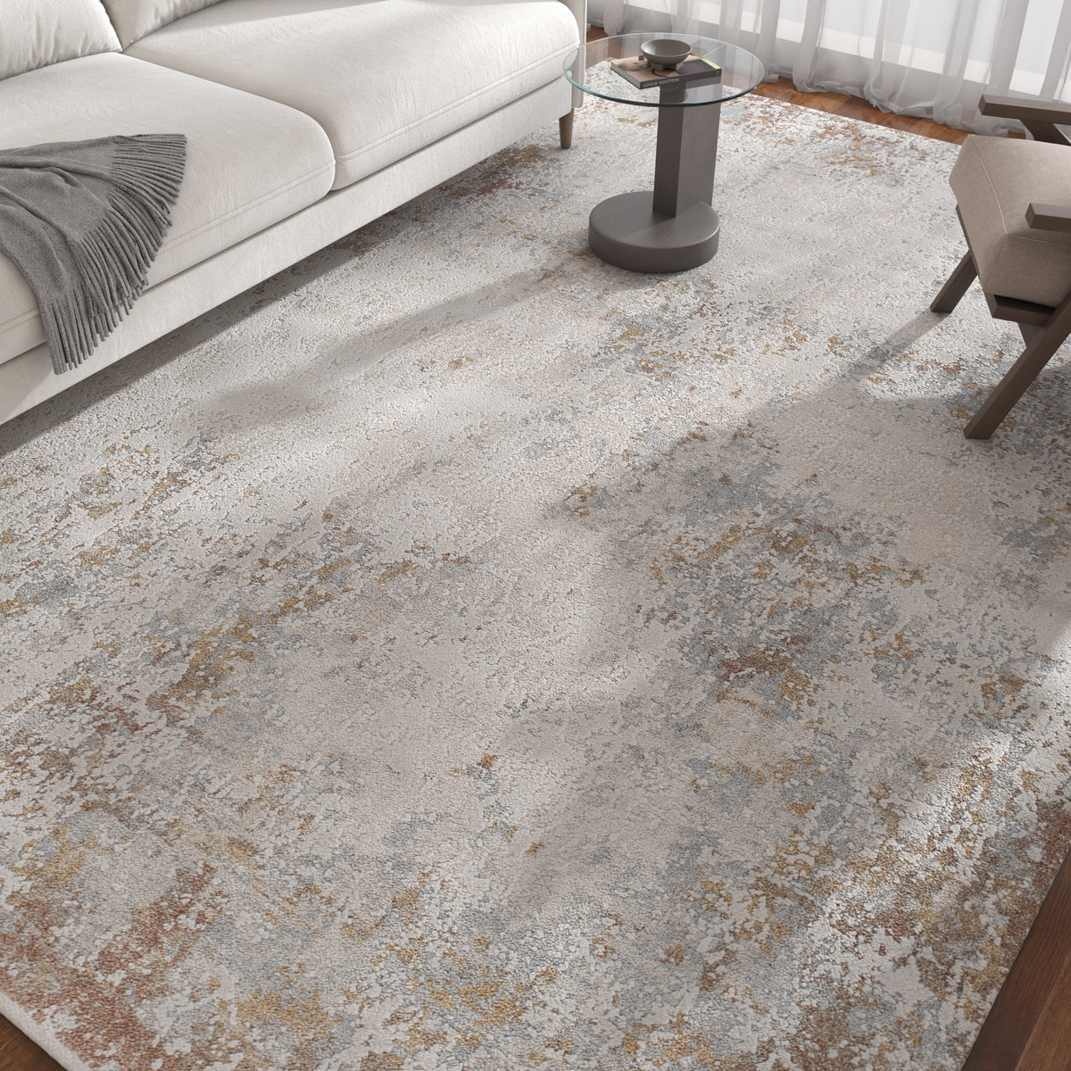 Asterlane White & Honey Yellow Rug