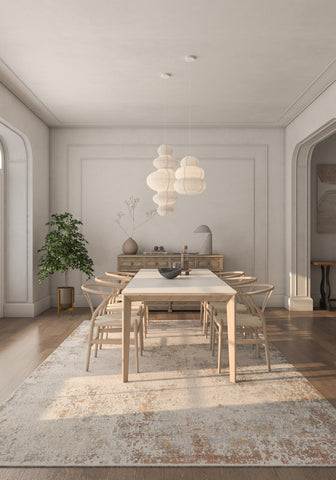 Soft Abstract Rug 4X6 Ft | White Honey Yellow Carpet For Living Room, Bedroom, Dining Room