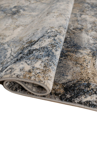 Soft Abstract Rug 4X6 Ft | Deep Navy Siam Blue Carpet