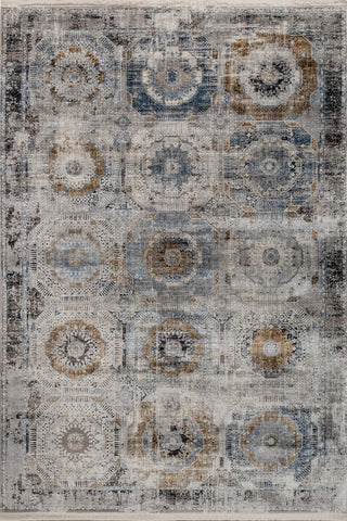 Soft Abstract Rug 4X6 Ft | Soft Gray Silver Lake Blue Carpet For Living Room, Bedroom, Dining Room