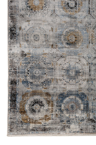 Soft Abstract Rug 4X6 Ft | Soft Gray Silver Lake Blue Carpet For Living Room, Bedroom, Dining Room