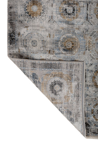 Soft Abstract Rug 4X6 Ft | Soft Gray Silver Lake Blue Carpet For Living Room, Bedroom, Dining Room