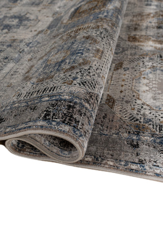 Soft Abstract Rug 4X6 Ft | Soft Gray Silver Lake Blue Carpet For Living Room, Bedroom, Dining Room