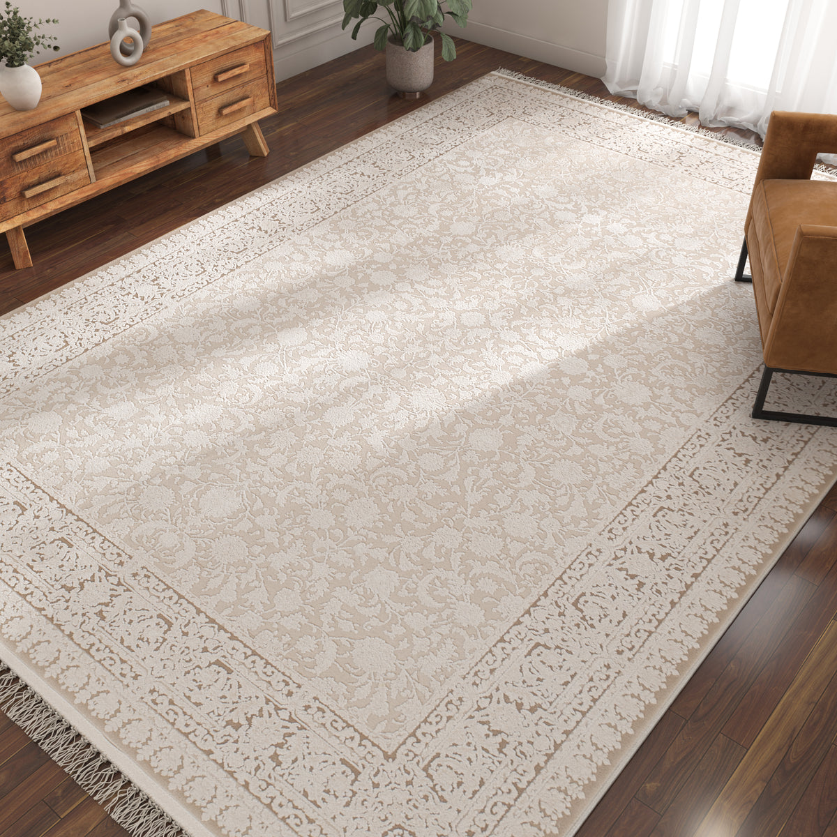 Asterlane Medium Gold & Italian Straw Rug