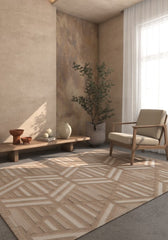 Zeriva Peach Polypropylene Rug