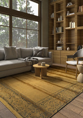 Soft Oriental Rug 4X6 Ft | Saffron Peacock Blue Carpet For Living Room, Bedroom, Dining Room