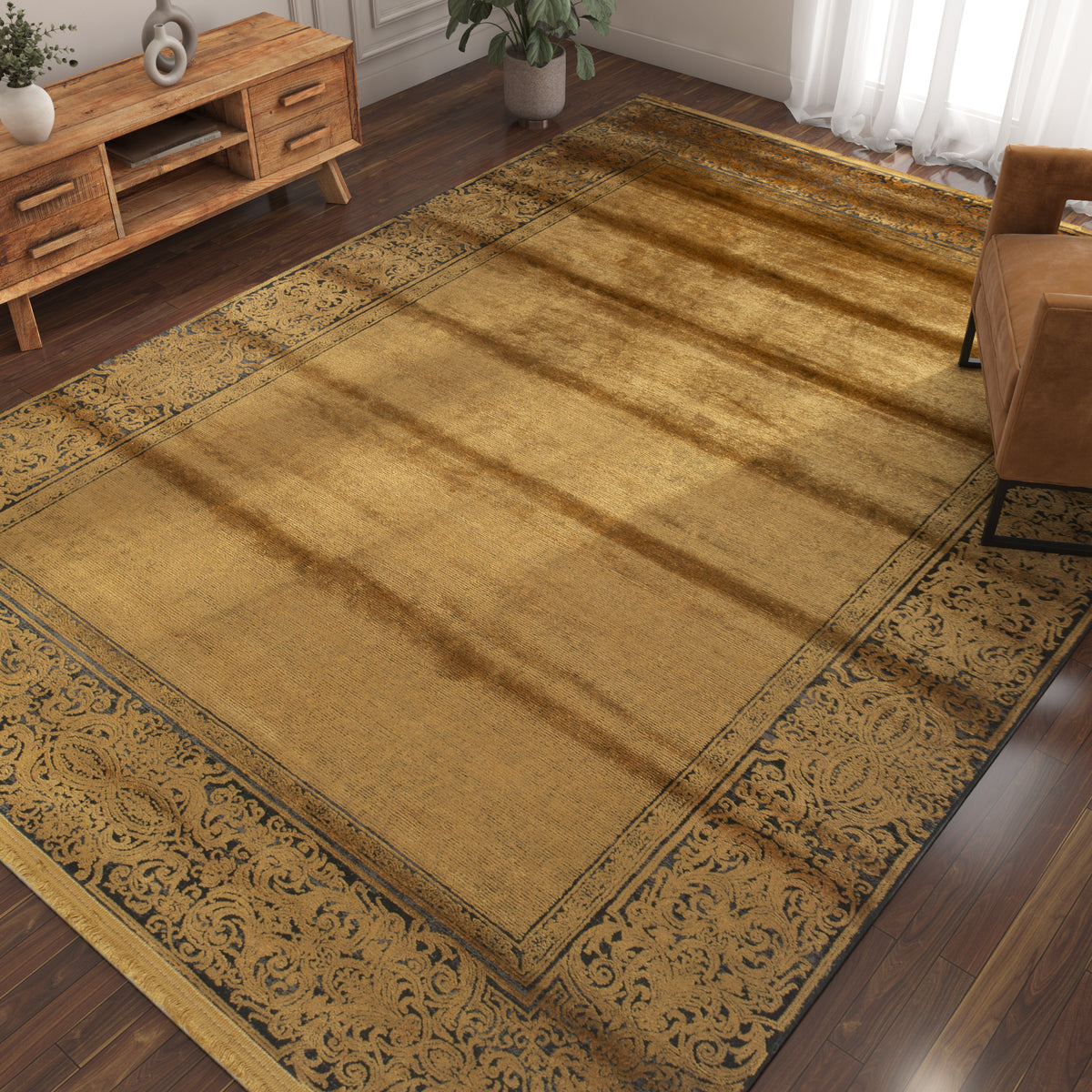 Asterlane Saffron & Peacock Blue Rug