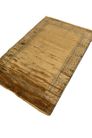 Soft Oriental Rug 4X6 Ft | Saffron Peacock Blue Carpet For Living Room, Bedroom, Dining Room