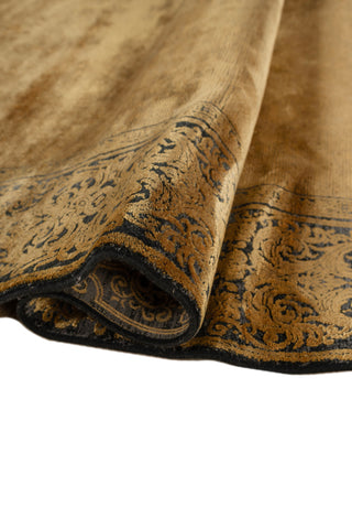 Soft Oriental Rug 4X6 Ft | Saffron Peacock Blue Carpet For Living Room, Bedroom, Dining Room