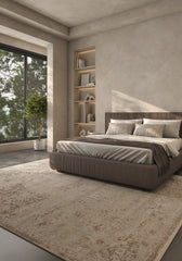 Soft Oriental Rug 4X6 Ft | Blue Wash Glacier Gray Carpet For Living Room, Bedroom, Dining Room