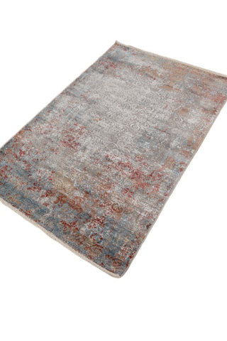 Zavira Blue Polypropylene Rug