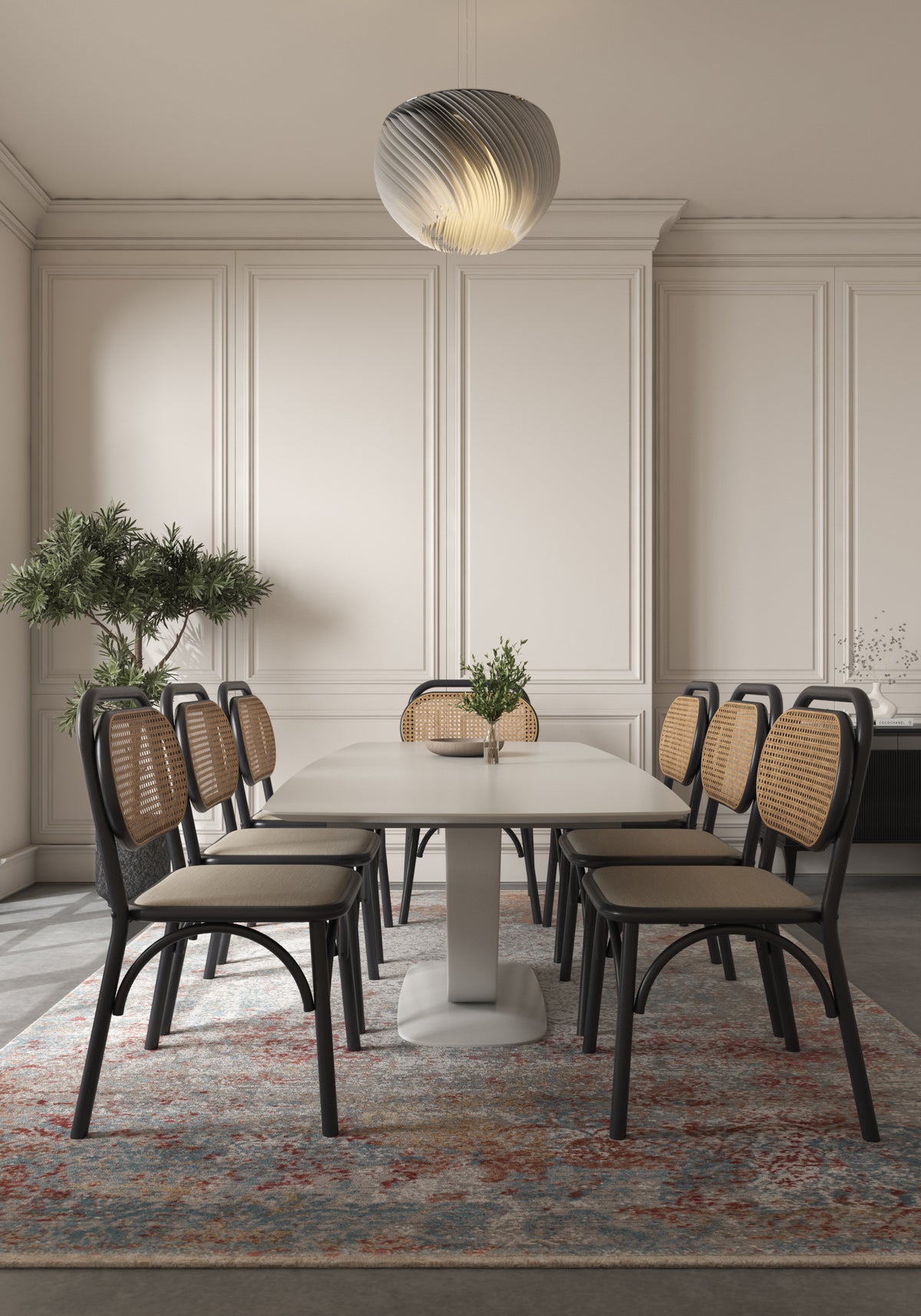 Soft Abstract Rug 4X6 Ft | London Fog Deco Rose Carpet For Living Room, Bedroom, Dining Room