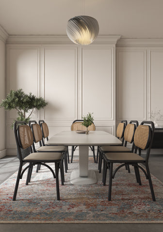 Soft Abstract London Fog Deco Rose Carpet