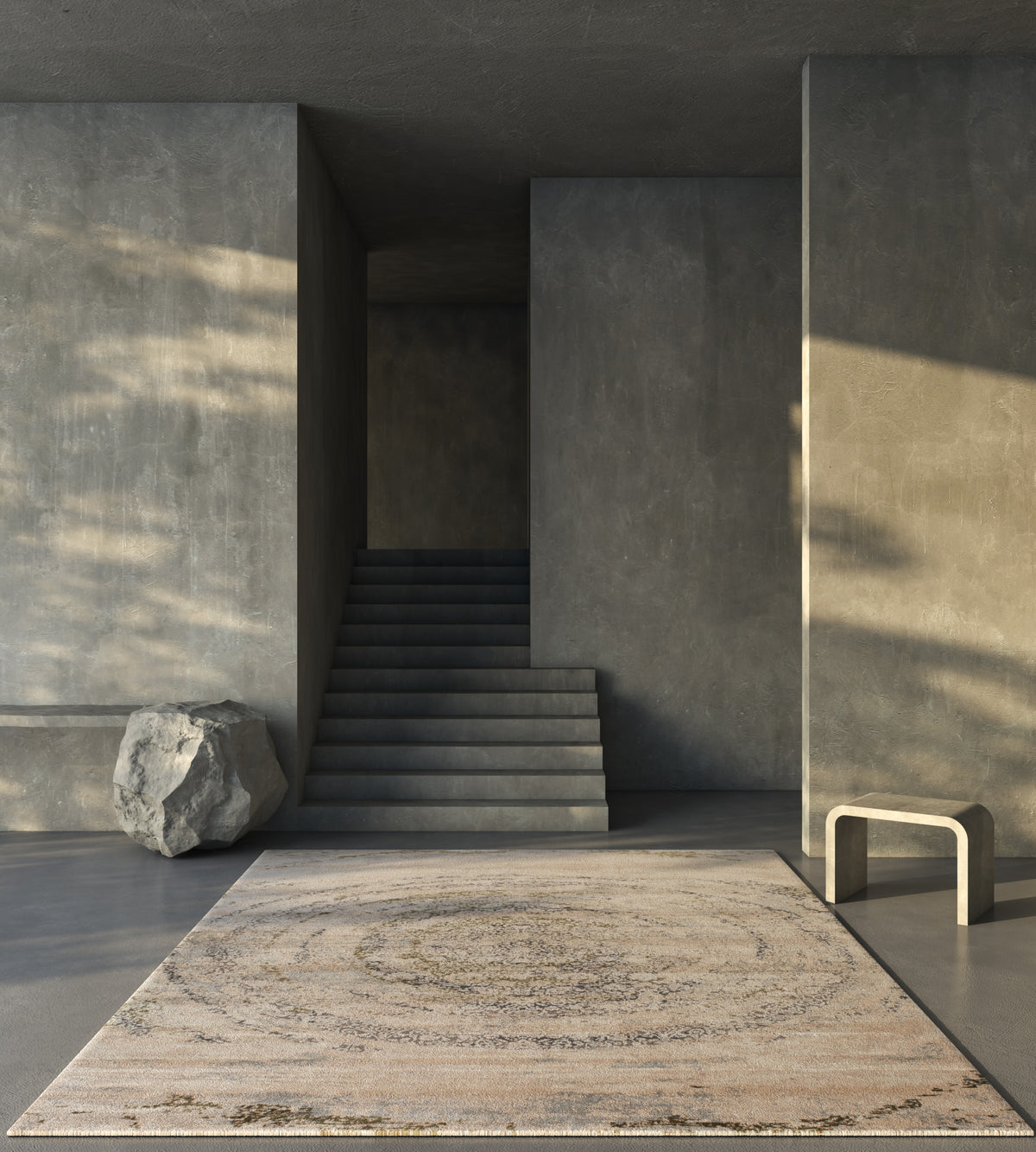 Asterlane Winter White & Green Rug