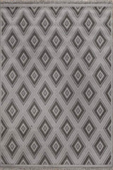 Drevon Steel Gray Polypropylene Rug