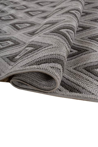 Drevon Steel Gray Polypropylene Rug