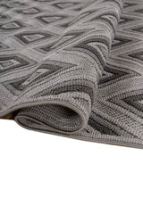 Drevon Steel Gray Polypropylene Rug