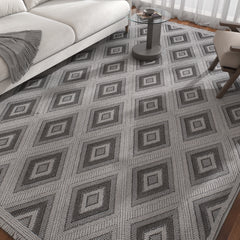 Asterlane Steel Gray & Cyan Blue Rug