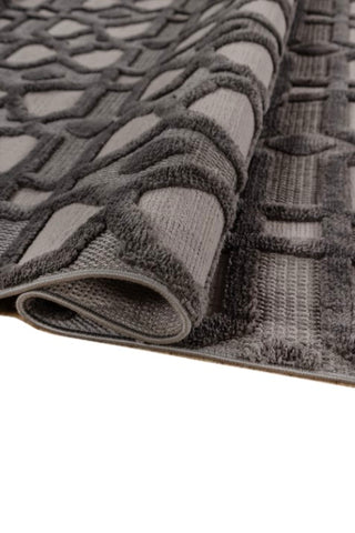Orvith Charcoal Gray Polypropylene Rug