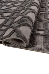 Orvith Charcoal Gray Polypropylene Rug