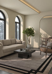 Zorvyn Taupe Polypropylene Rug