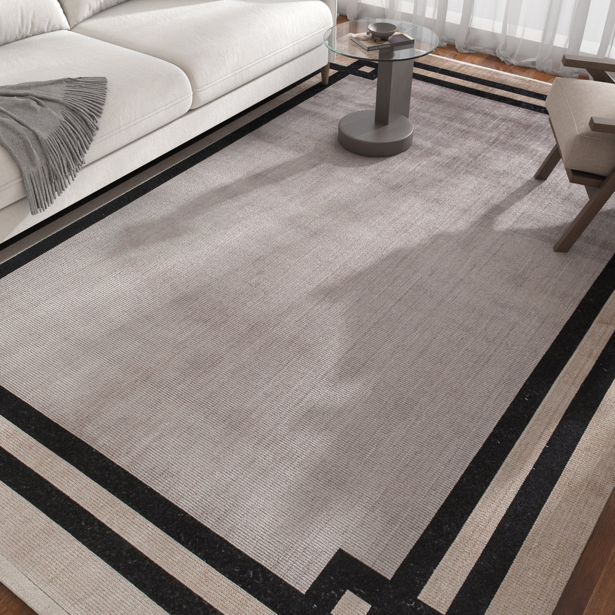 Asterlane Smoke Blue & Black Ink Rug