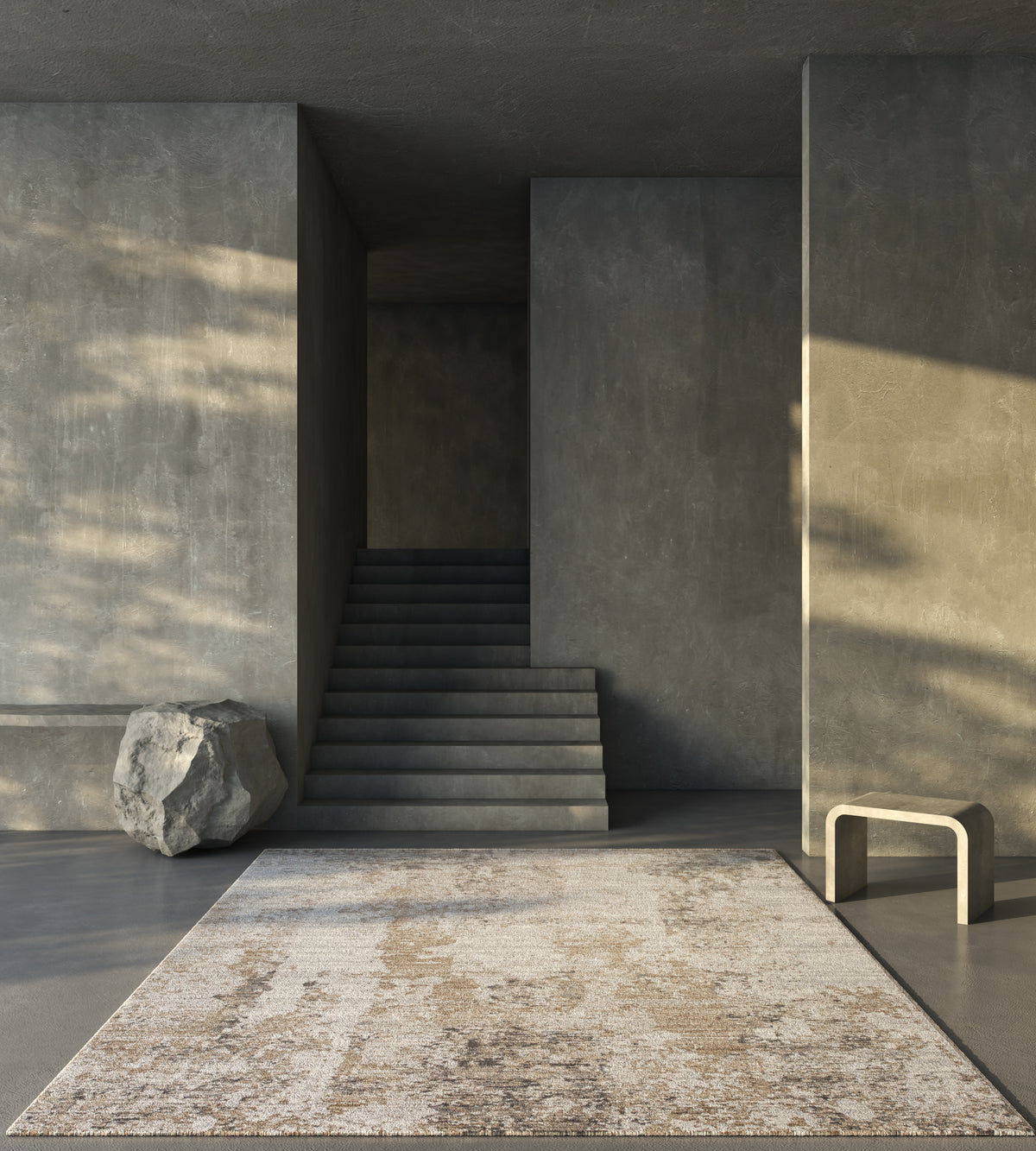 Asterlane White & Silver Gray Rug