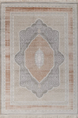 Tarevon Ivory Terracotta Polypropylene Rug
