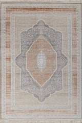 Tarevon Ivory Terracotta Polypropylene Rug