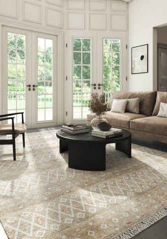 Lureva Linen Ivory Polypropylene Rug