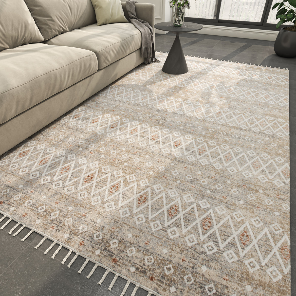 Asterlane White & Linen Rug