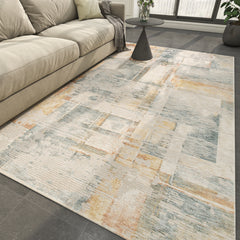 Asterlane Ocean Blue & Bright Yellow Rug