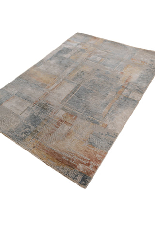 Soft Abstract Rug | Ocean Blue Bright Yellow