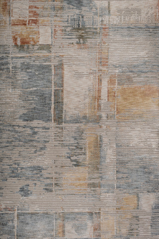 Soft Abstract Rug | Ocean Blue Bright Yellow