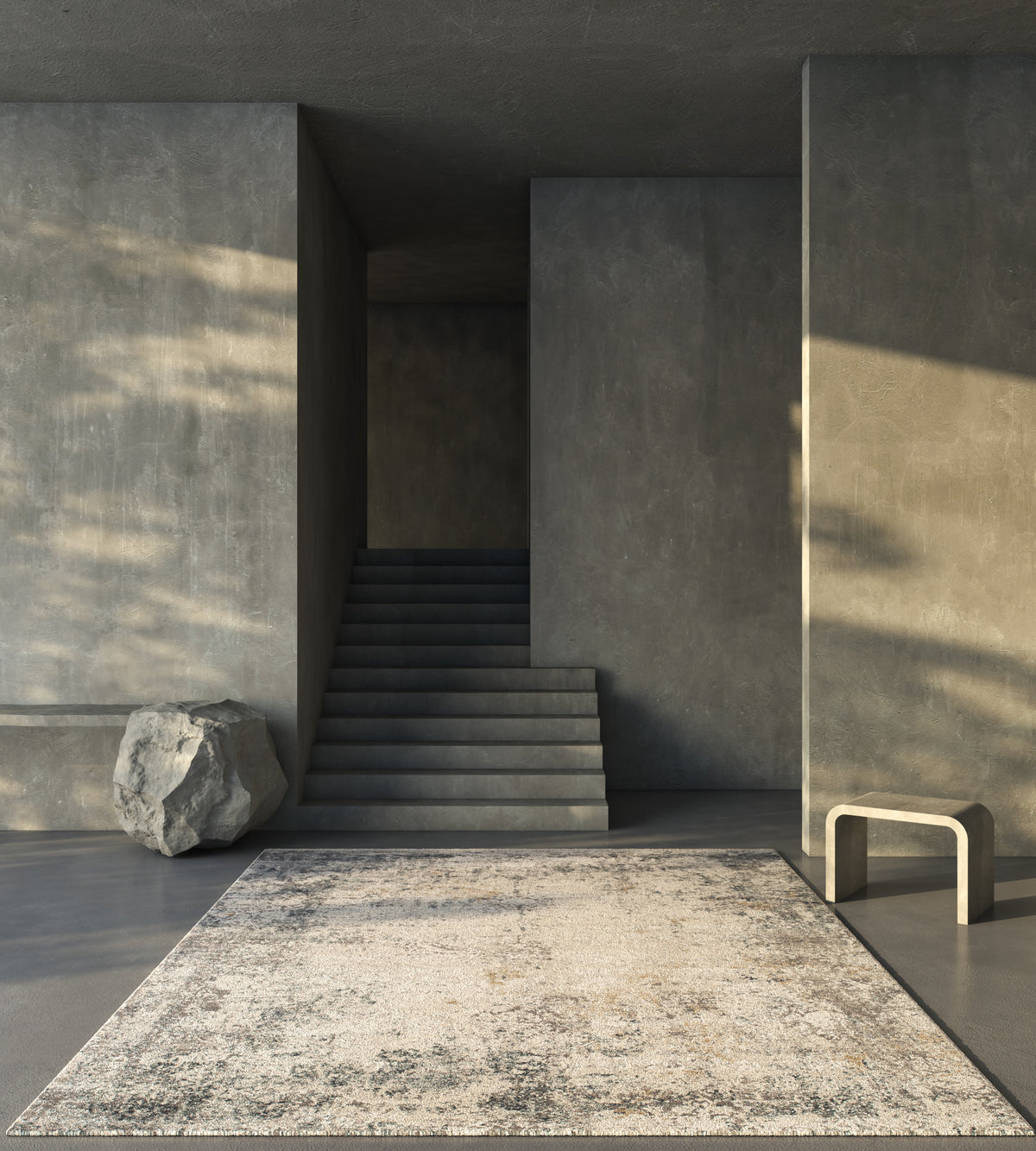 Asterlane Glacier Gray & Marigold Rug