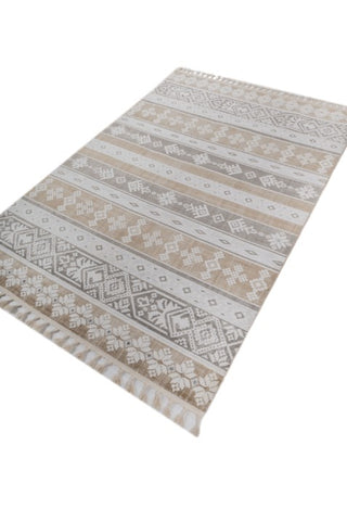 Tareli Ivory Beige Polypropylene Rug