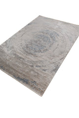 Orlune Ivory Blue Polypropylene Rug