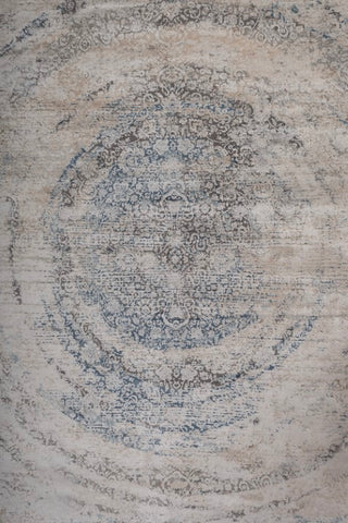 Orlune Ivory Blue Polypropylene Rug