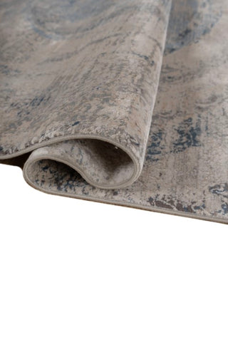 Orlune Ivory Blue Polypropylene Rug