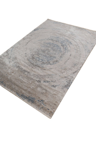 Soft Abstract Rug | White Inky Sea Carpet