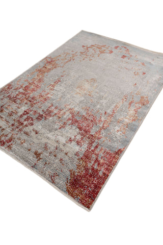 Soft Abstract Rug 5X7'6 Ft | Ensign Blue Ribbon Red Carpet For Living Room, Bedroom, Dining Room