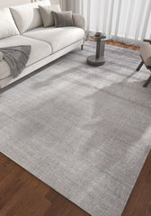 Soft Abstract Rug 5X7'6 Ft | Steel Gray Ensign Blue Carpet For Living Room, Bedroom, Dining Room