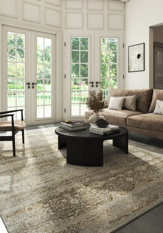 Merion Olive Gray Polypropylene Rug