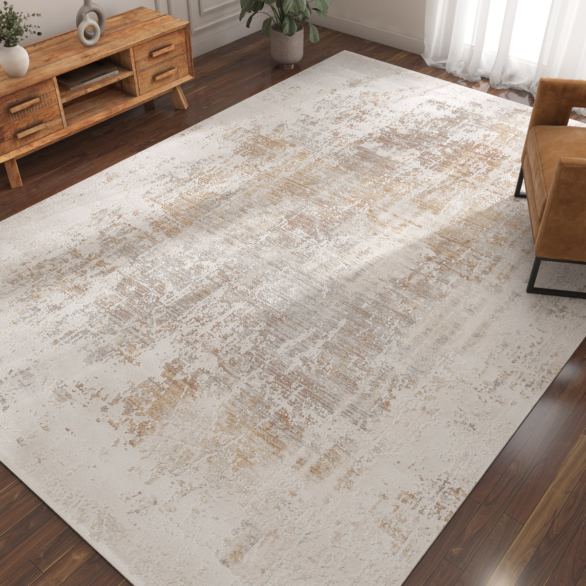 Asterlane White & Marigold Rug