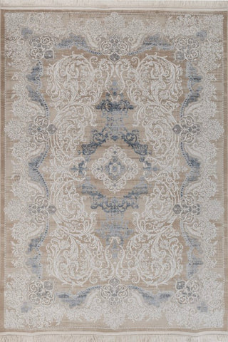 Veloria Ivory Blue Polypropylene Rug