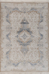 Veloria Ivory Blue Polypropylene Rug