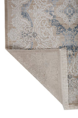 Veloria Ivory Blue Polypropylene Rug