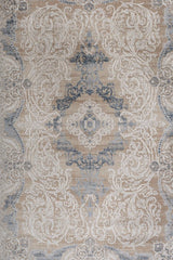 Veloria Ivory Blue Polypropylene Rug